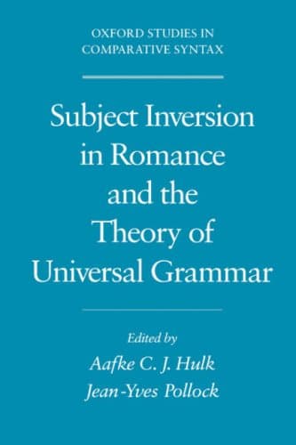 کتاب Subject Inversion in Romance and the Theory of Universal Grammar (Oxford Studies in Comparative Syntax) نسخه کامل