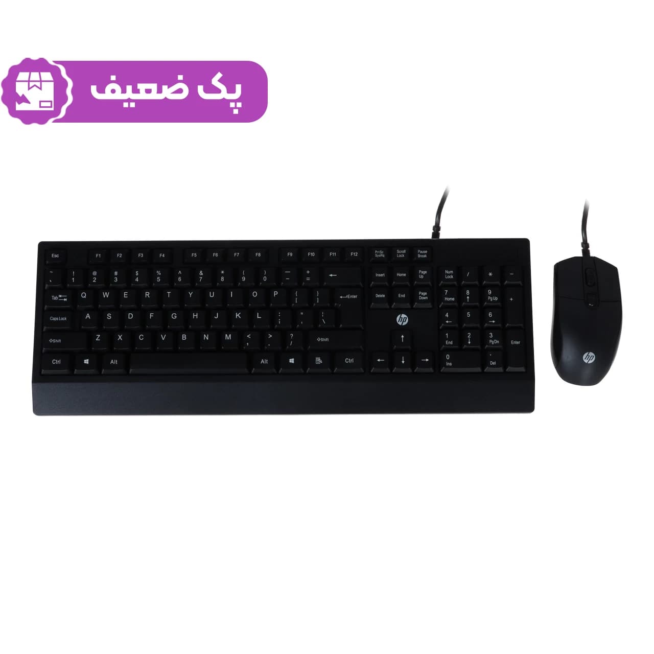 ماوس و کیبورد باسیم HP مدل Plus – مشکی – پک ضعیف