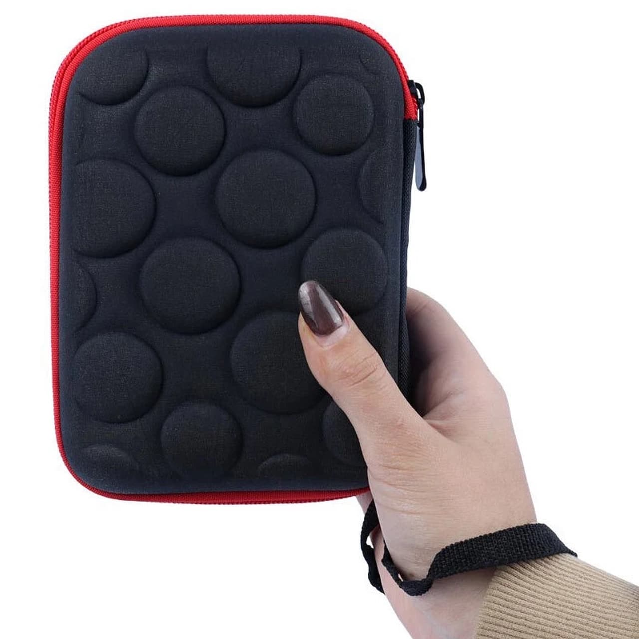 کیف هارد سایز 15×12 سانتیمتری – مشکی قرمز – RYL — تصویر ۳