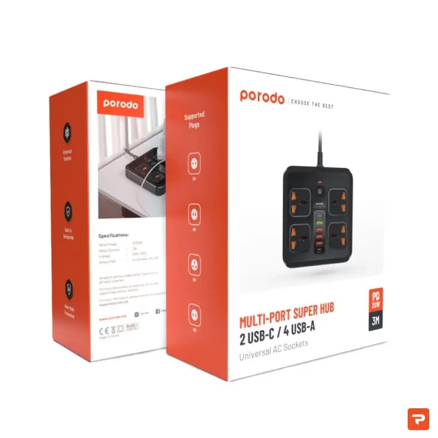 محافظ برق و شارژر 3 در 1 پرودو PD-FWCH021 — تصویر ۲