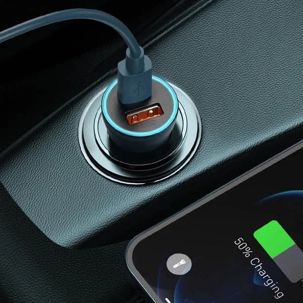 شارژر فندکی باسئوس مدل tzccjd-0g به همراه کابل تبدیل USB-C — تصویر ۵