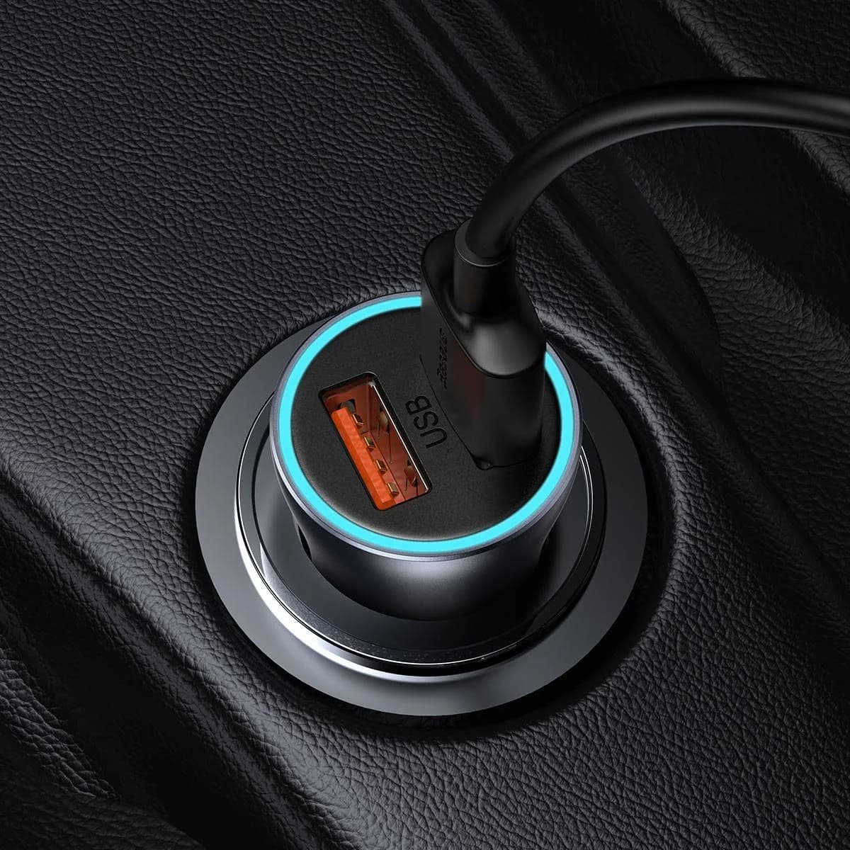 شارژر فندکی باسئوس مدل tzccjd-a0g به همراه کابل تبدیل USB-C — تصویر ۶