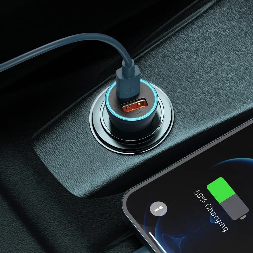 شارژر فندکی باسئوس مدل tzccjd-a0g به همراه کابل تبدیل USB-C — تصویر ۵