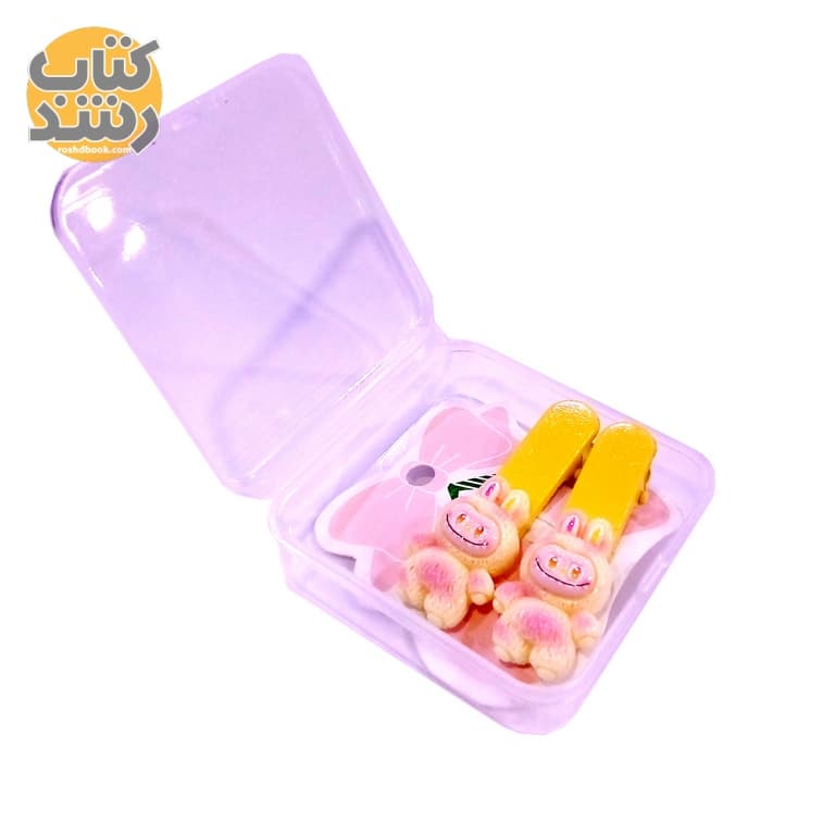 گیره مو فانتزی جفتی لبوبو جعبه دار — تصویر ۴