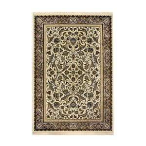 فرش ماشینی فرش سهند کد VF68.5B زمینه کرم