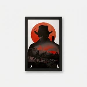 تابلو خندالو مدل رد دد (Red Dead) کد F4461