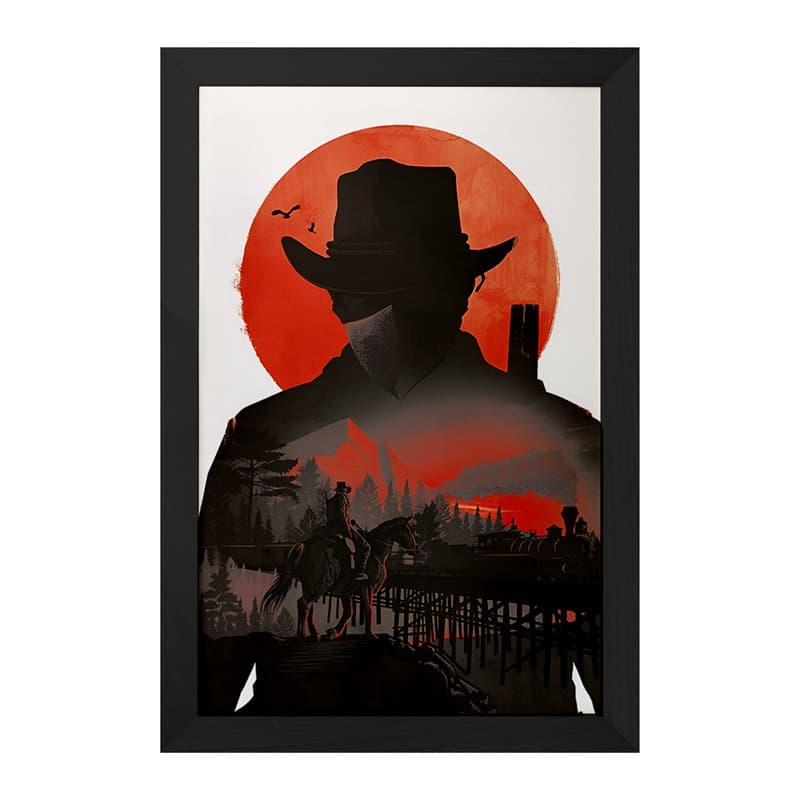 تابلو خندالو مدل رد دد (Red Dead) کد F4461 — تصویر ۲