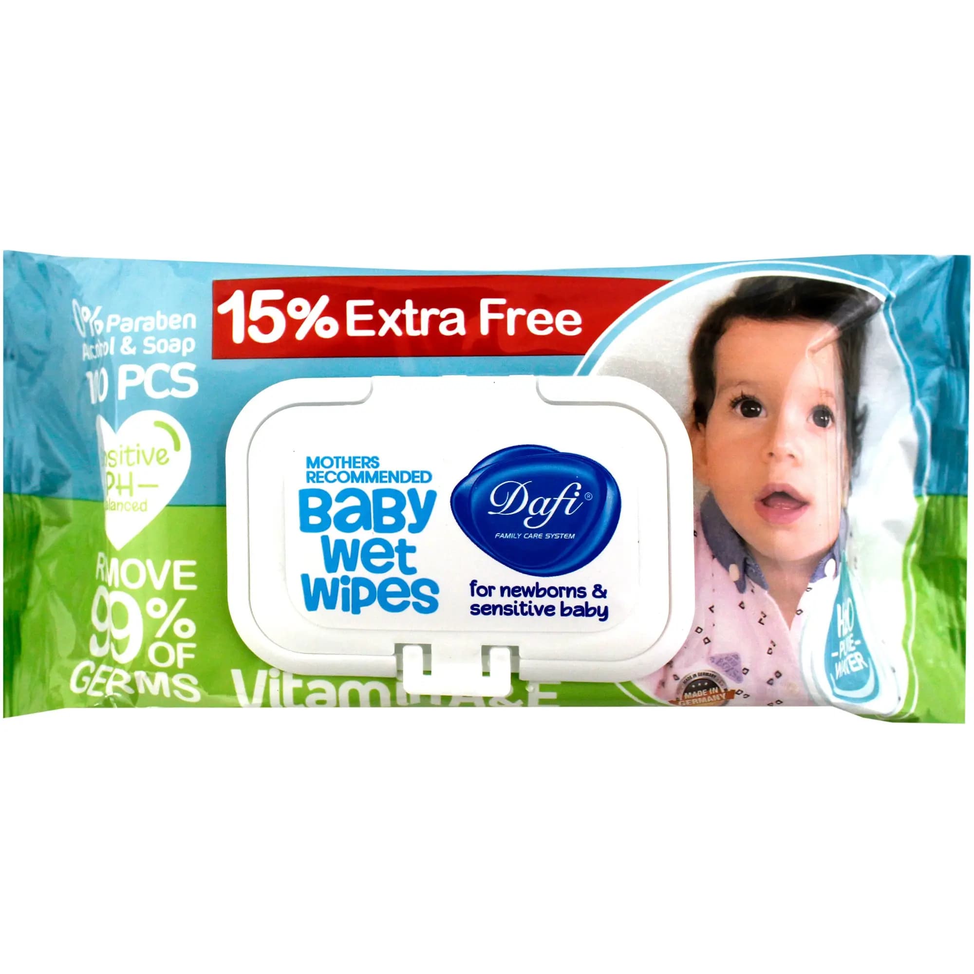 دستمال مرطوب کودک دافی 100 عددی