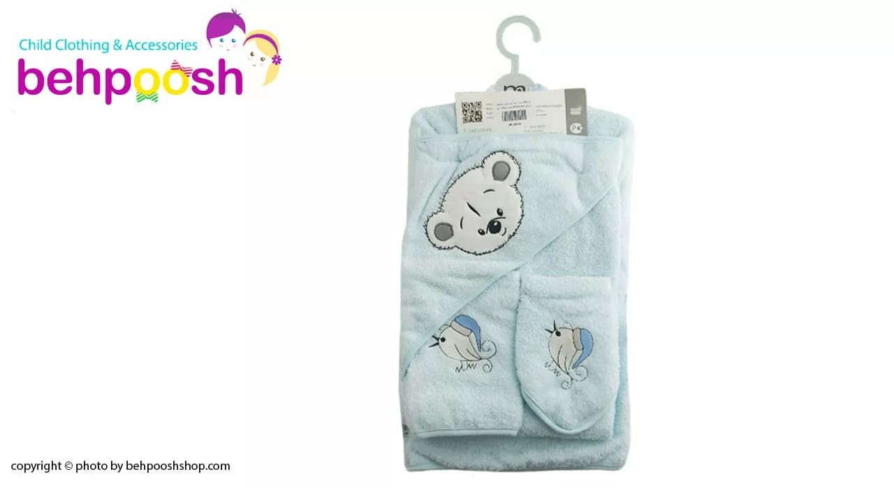 ست حوله تن پوش لوکس خرسی شالدار مادركر Mothercare — تصویر ۲