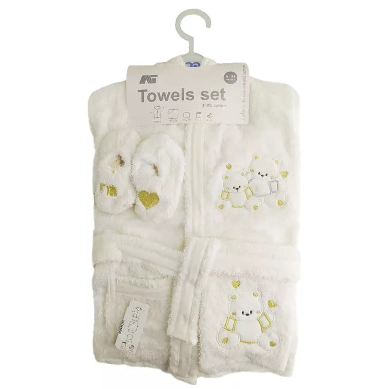 ست حوله تن پوش لوکس دو خرس مادركر Mothercare