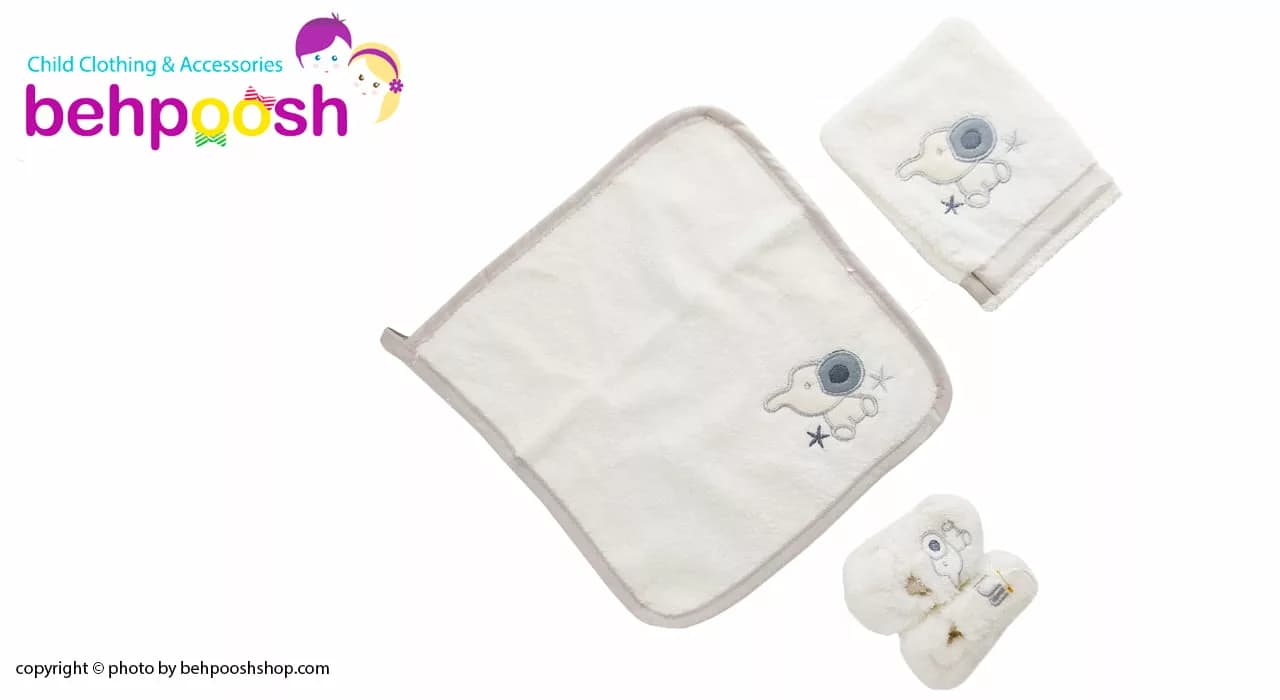 ست حوله تن پوش لوکس دو فیل مادركر Mothercare — تصویر ۳
