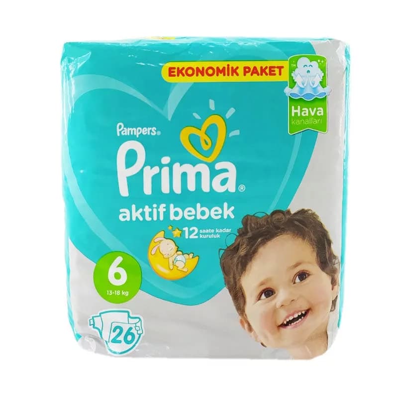 پوشک 26 عددی نرمال سایز 6 پریما Prima