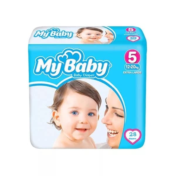 پوشک مای بیبی 28 عددی سایز 5 My Baby — تصویر ۳