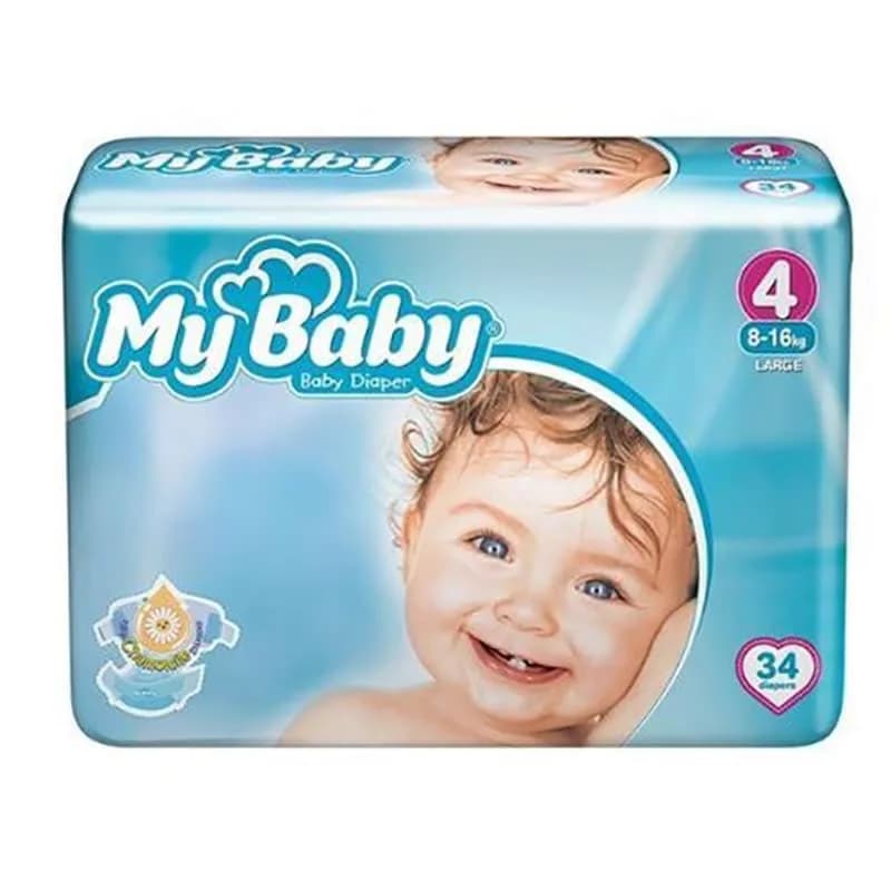 پوشک مای بیبی 34 عددی سایز 4 My Baby