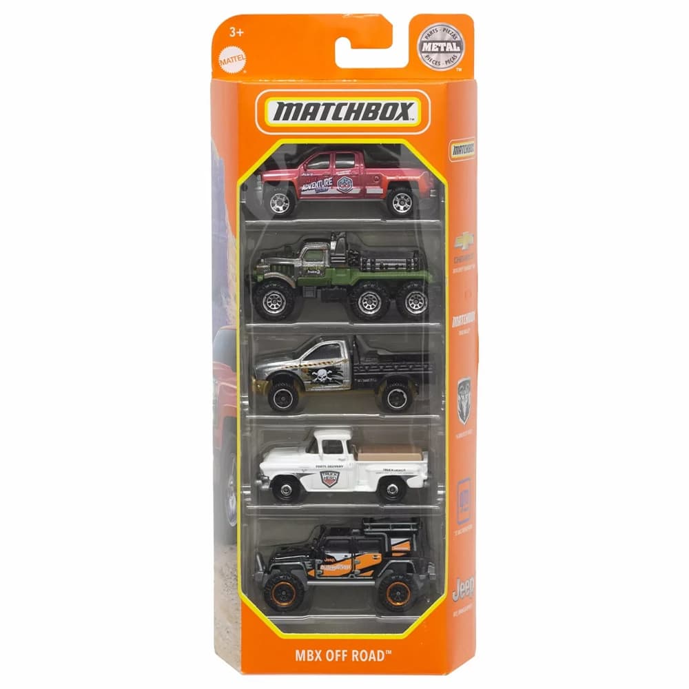 مجموعه 5 عددی ماشین فلزی Matchbox مدل MBX Off Road