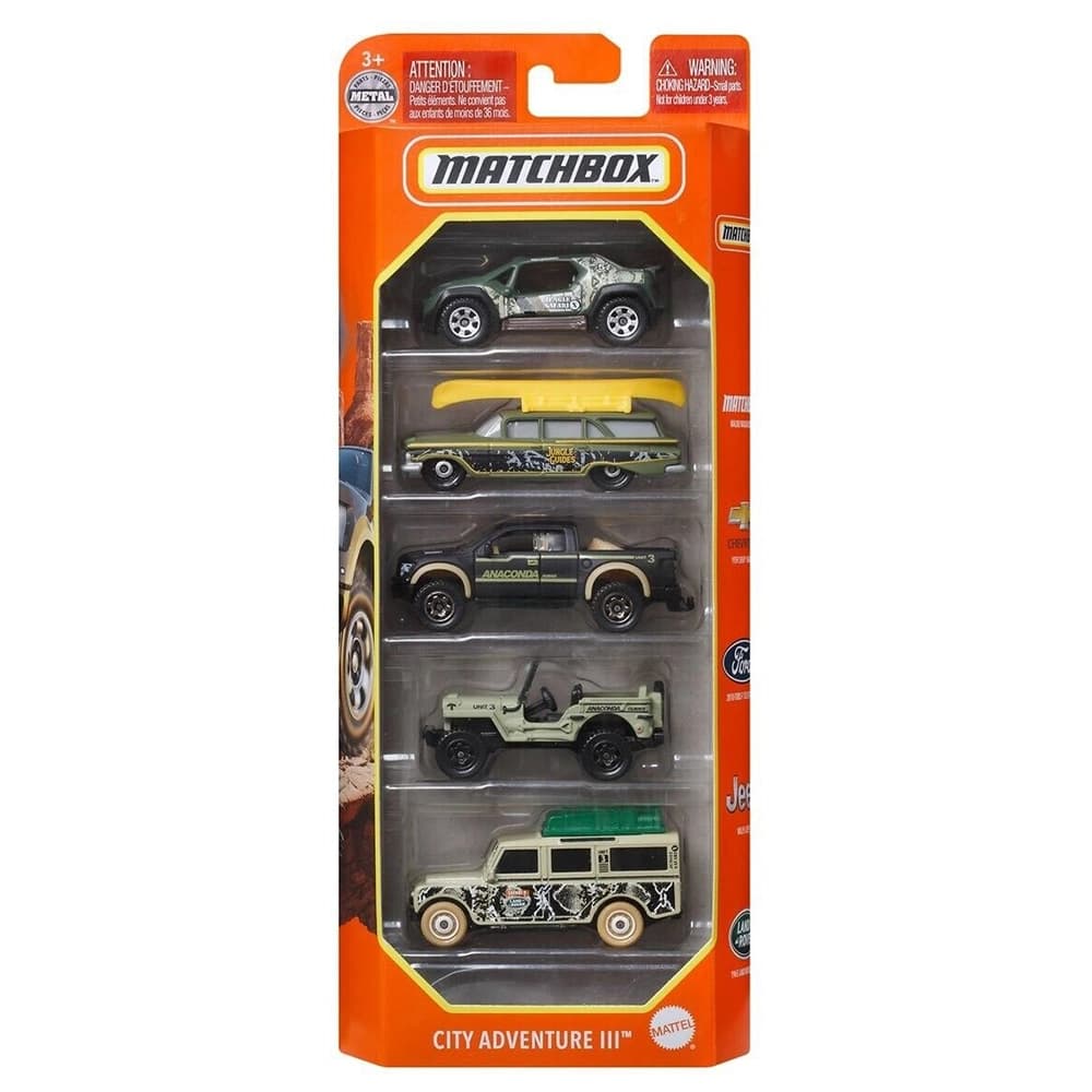 مجموعه 5 عددی ماشین فلزی MATCHBOX مدل City Adventure III