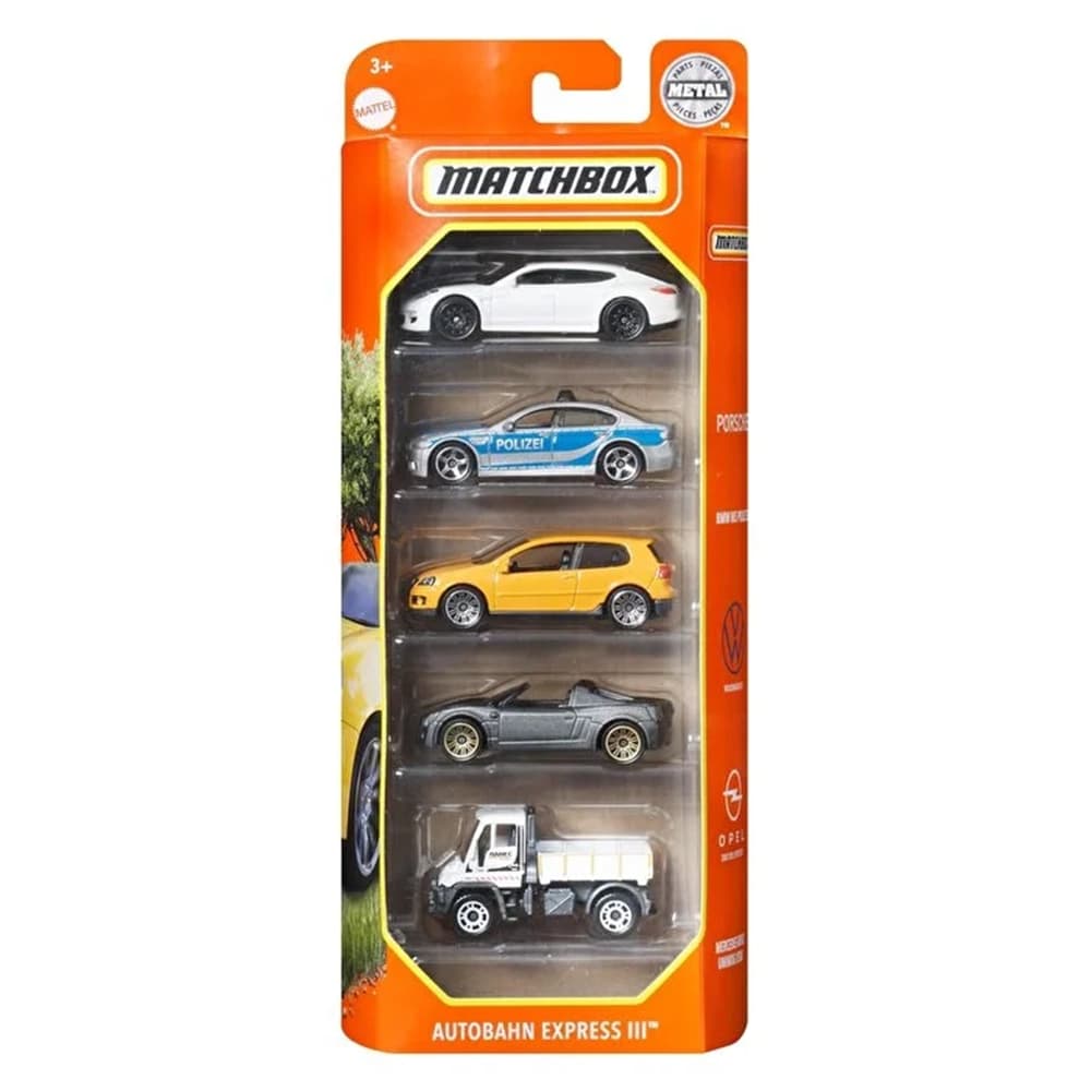 مجموعه 5 عددی ماشین فلزی matchbox مدل Autobahn Express III