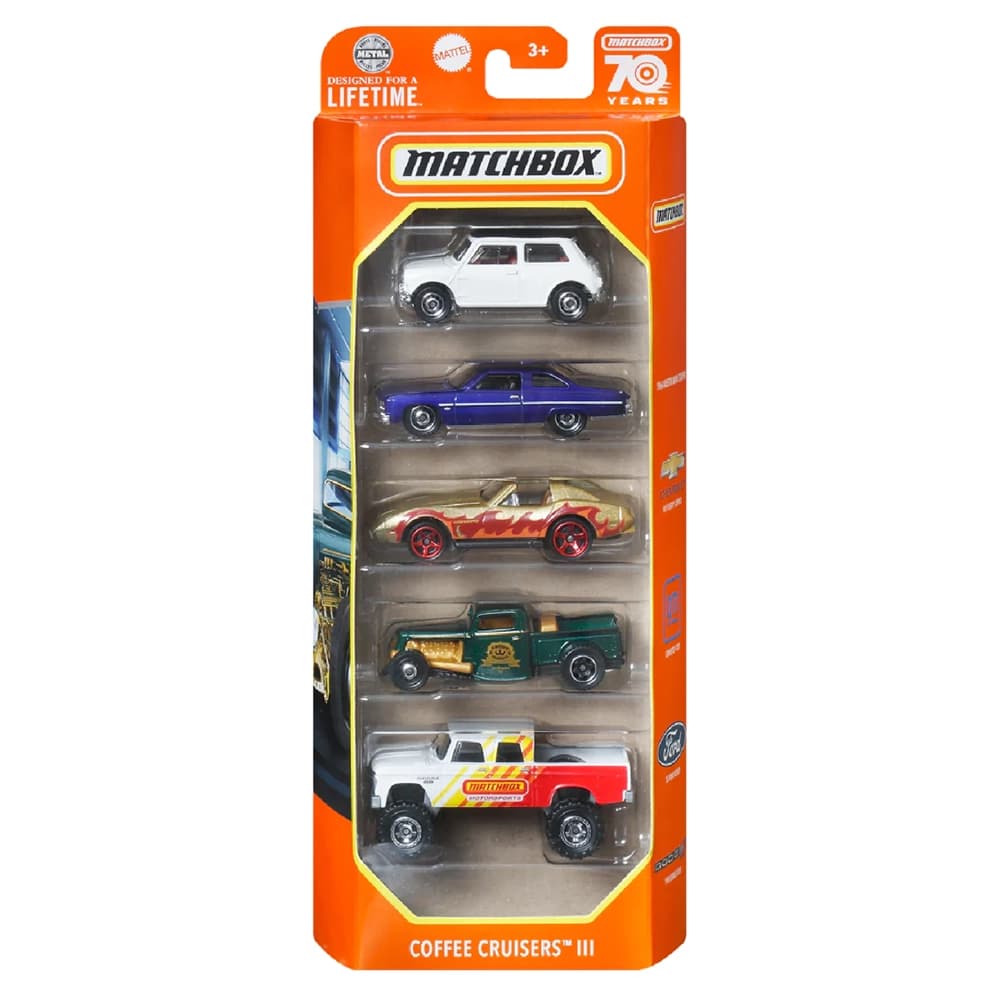مجموعه 5 عددی ماشین فلزی matchbox مدل Coffee Cruisers III