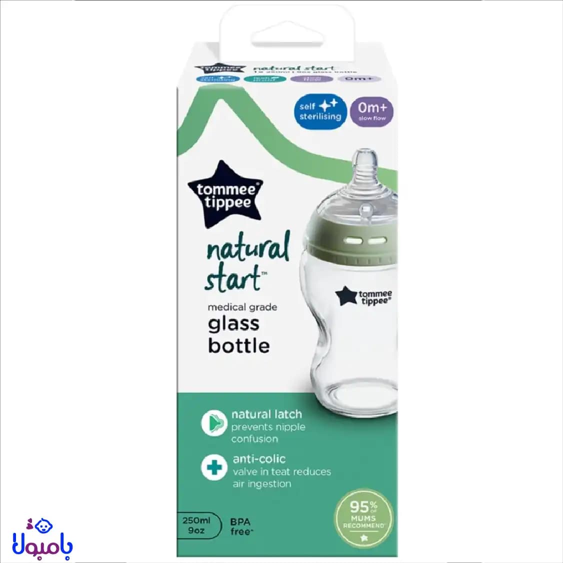 شیشه شیر پیرکس تامی تیپی ۲۵۰ میل مدل Natural Start — تصویر ۴