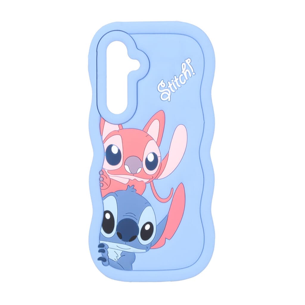 قاب سیلیکونی کنگره ای Stitch برجسته فانتزی Samsung Galaxy A35 / A55 – آبی کد 1 — تصویر ۲