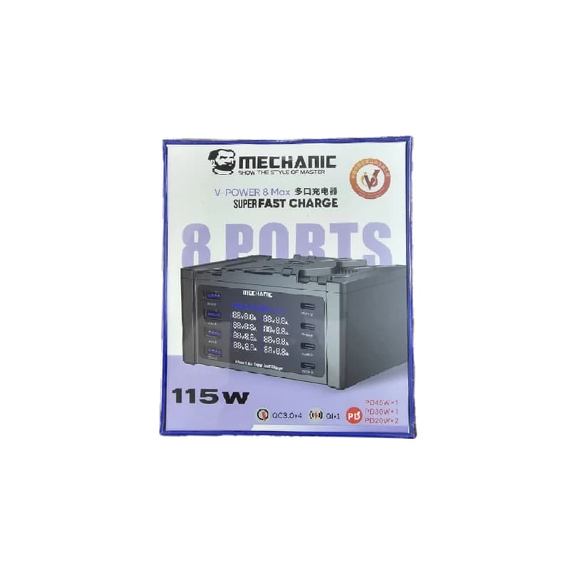 مولتی شارژر رومیزی مکانیک مدل MECHANIC v-power 8 max — تصویر ۸