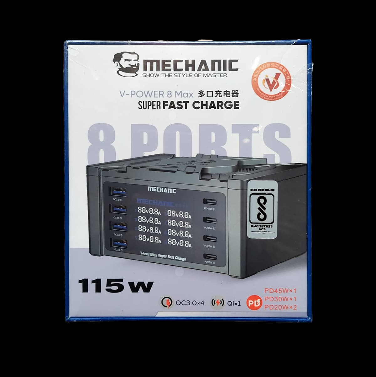 مولتی شارژر رومیزی مکانیک مدل MECHANIC v-power 8 max — تصویر ۳