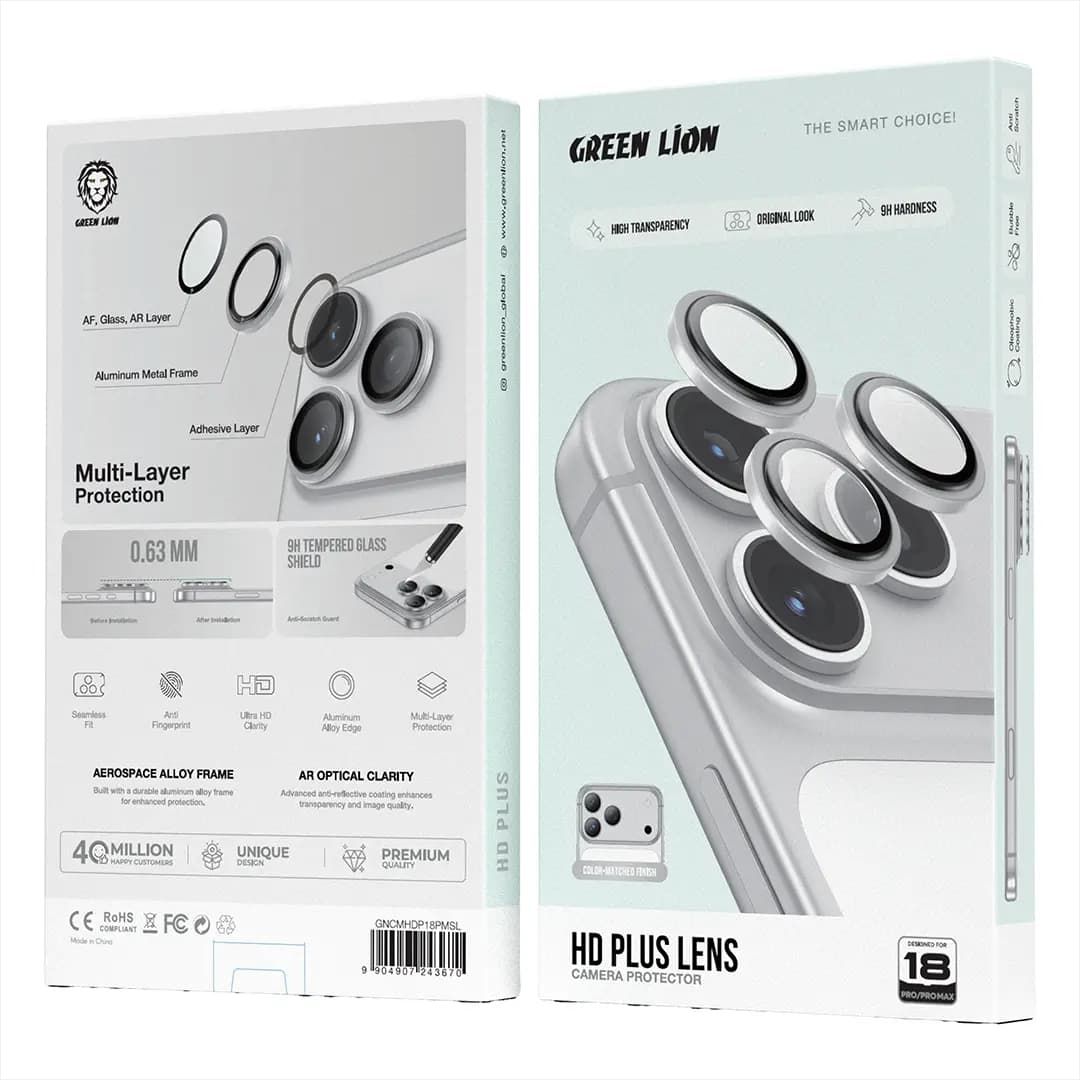 گلس لنز دوربین گرین لاین HD Plus مناسب آیفون 18 پرو — تصویر ۷