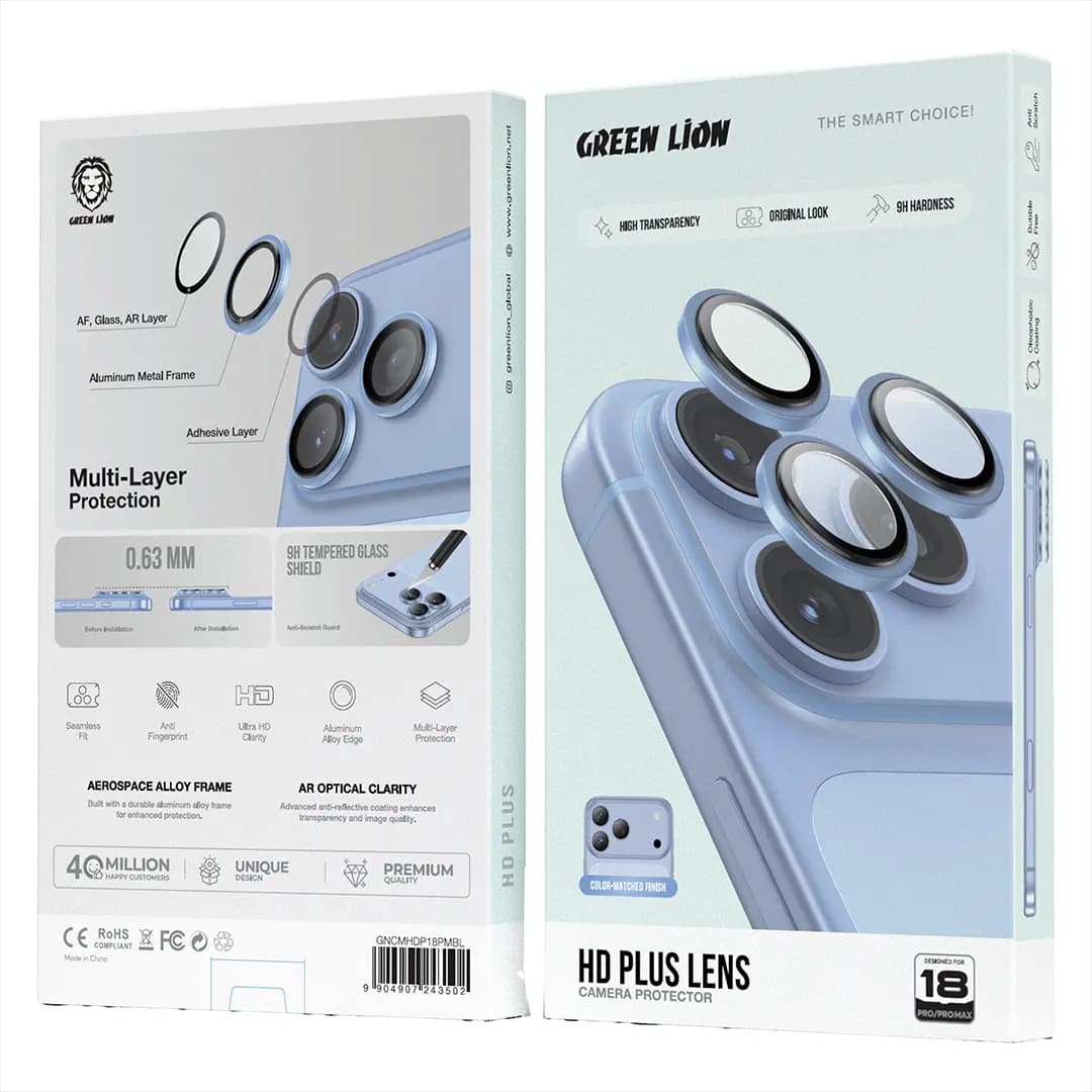 گلس لنز دوربین گرین لاین HD Plus مناسب آیفون 18 پرو — تصویر ۵