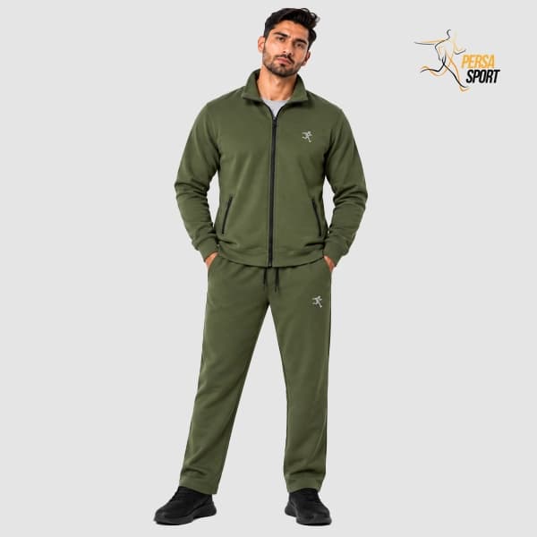 ست ورزشی مردانه پرسا اسپرت سبز Crewneck Sweatshirt & Jogger