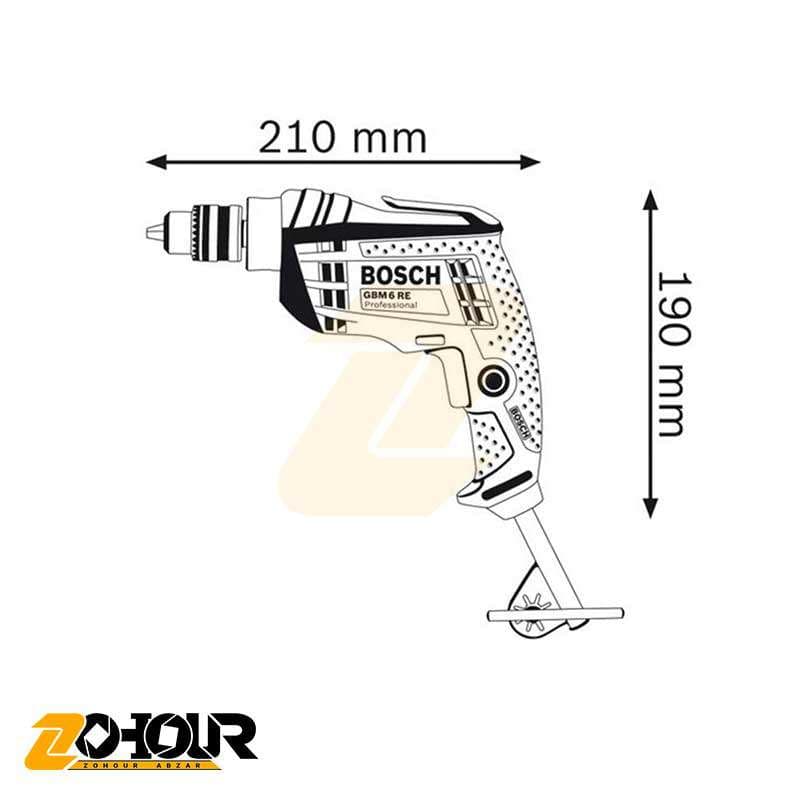 دریل 350 وات بوش مدل Bosch GBM 6 RE — تصویر ۳