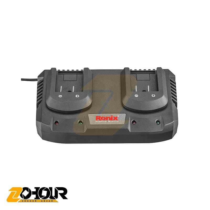 فست شارژر 22 ولت 2.2 آمپرساعت دوقلو سری براش لس رونیکس مدل Ronix 8994 — تصویر ۲