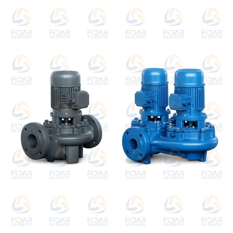 الکتروپمپ سیرکولاتور چدنی خطی ابارا LPC4 65-160/0.75 IE2 مناسب سیستم‌های سرمایش و گرمایش