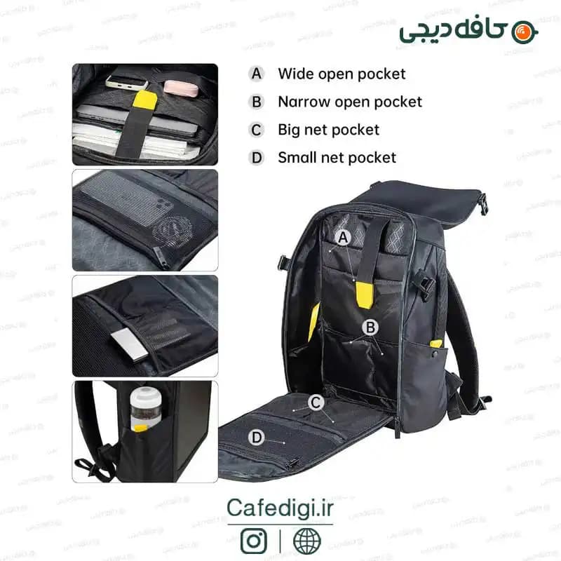 کوله پشتی هوشمند دیووم Divoom Backpack M — تصویر ۴