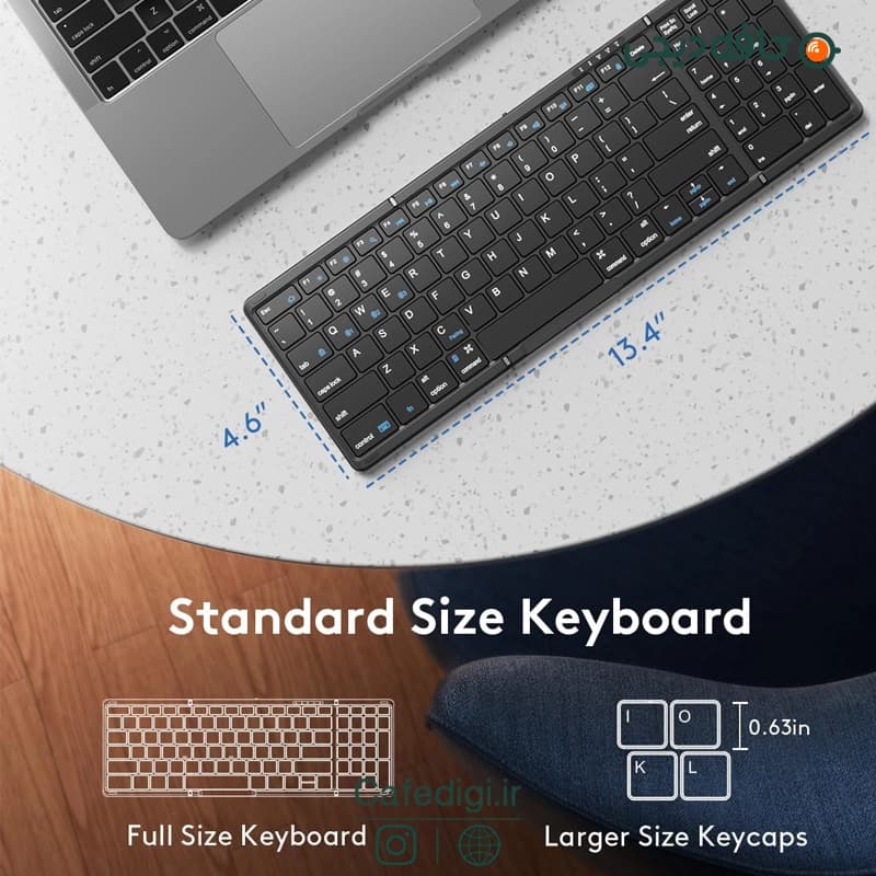 کیبورد بلوتوثی مدل Folding Wireless Keyboard B099 — تصویر ۶