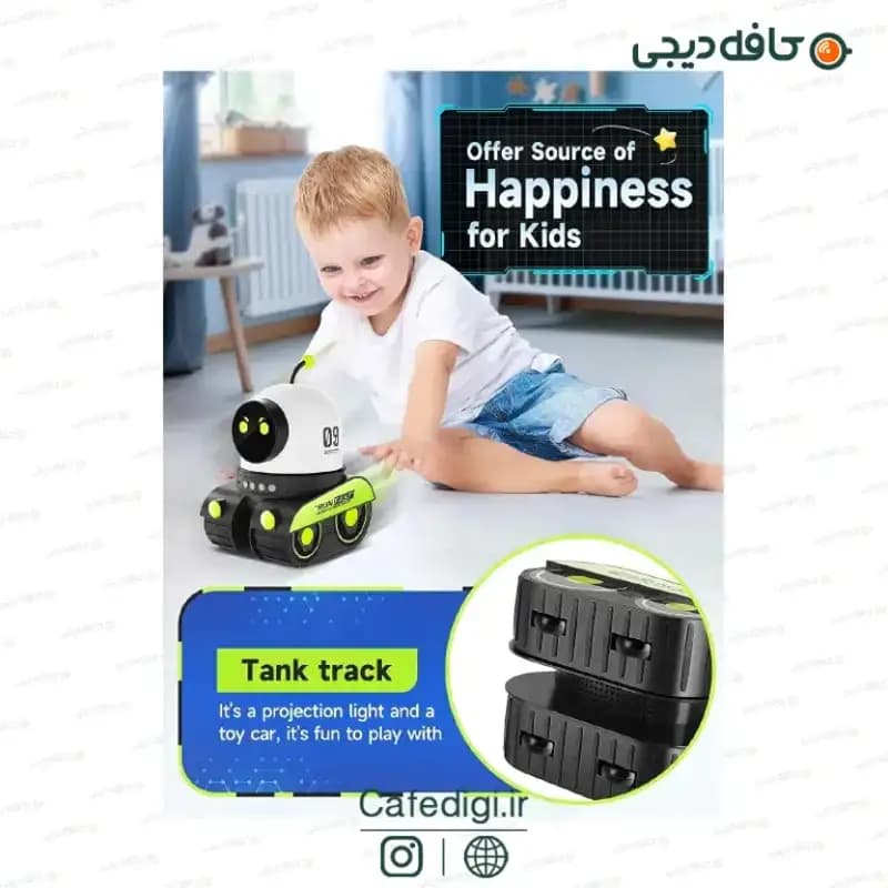 چراغ خواب و پروژکتور کهکشانی طرح ربات — تصویر ۶