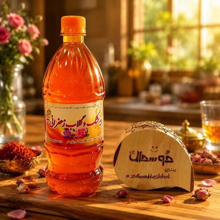 شربت بید مشک و گلاب زعفرانی (جلاب)