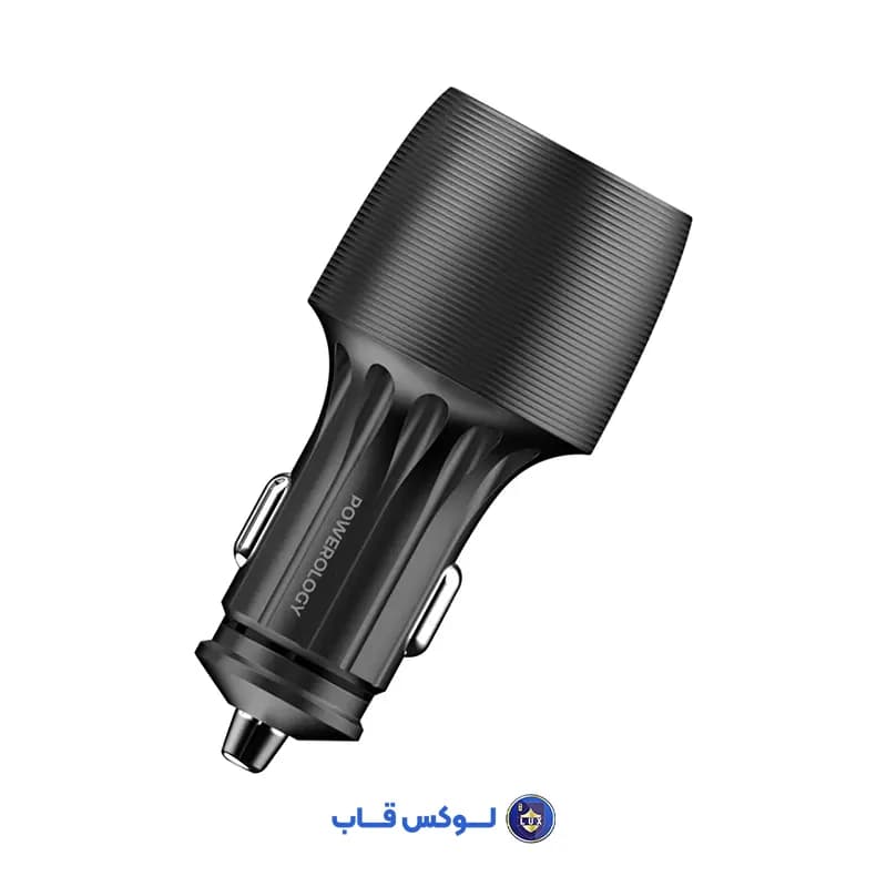 شارژر فندکی پاورولوژی مدل PCCSR021 دوپورت 66 وات — تصویر ۲