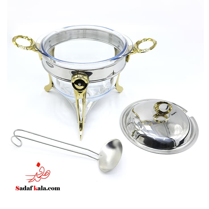 سوفله سوپ خوری نگین دار طلایی یونیک(4)/3714 — تصویر ۲