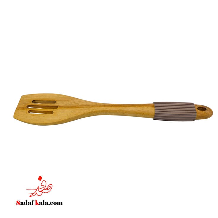 کفگیر ملاقه تک چوبی دسته سیلیکونی جور یونیک(60)/1110 — تصویر ۲