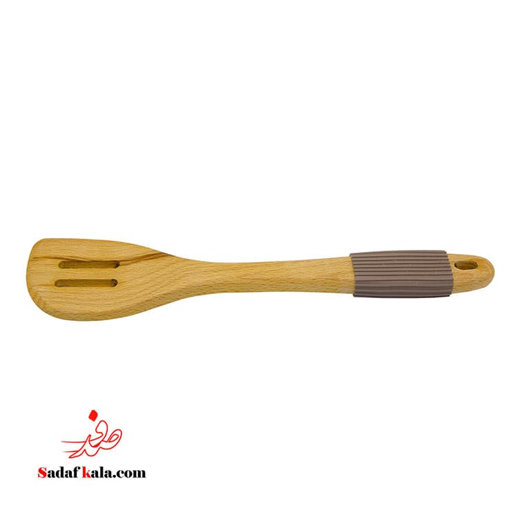 کفگیر ملاقه تک چوبی دسته سیلیکونی جور یونیک(60)/1110 — تصویر ۳
