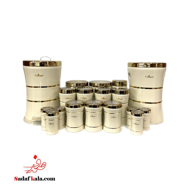سرویس 18 پارچه کمر باریک خطی طلا یونیک(1)/99-4597 — تصویر ۴
