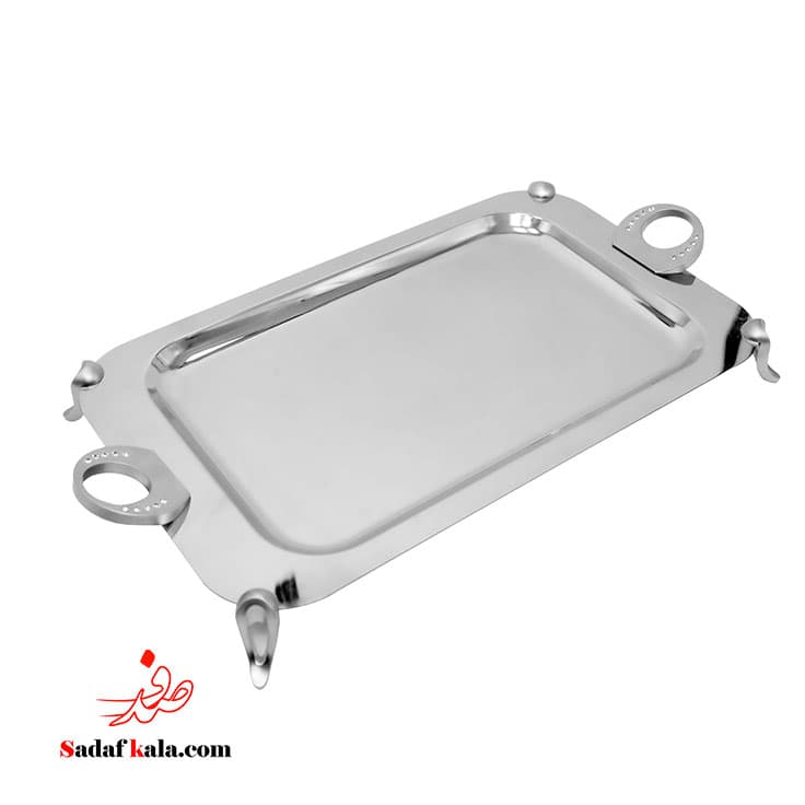 سینی مستطیل متوسط با پایه نگین دار یونیک(6)/3619 — تصویر ۳
