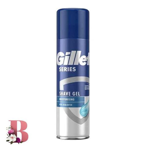 ژل اصلاح مردانه ژیلت مدل Moisturizing حجم ۲۰۰ میلی لیتر | Gillette Moisturizing shave Gel with coca butter 200ml