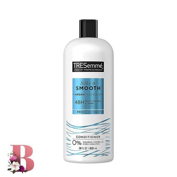 نرم کننده داخل حمام صاف و ابریشمی کننده و ضدوز ترزمه ۸۲۸ میلی لیتر | TRESemme softness Smooth & Silky Anti Frizz Conditioner 828ml