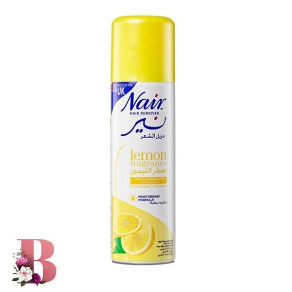 اسپری موبر نیر با رایحه لیمو حجم ۲۰۰ میلی لیتر | Nair Hair removal Lemon fragrance 200ml
