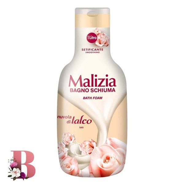 شامپو بدن مالیزیا حاوی تالک ۱۰۰۰ میلی لیتری | Malizia nuvola ditalco talc bath foam 1000ml