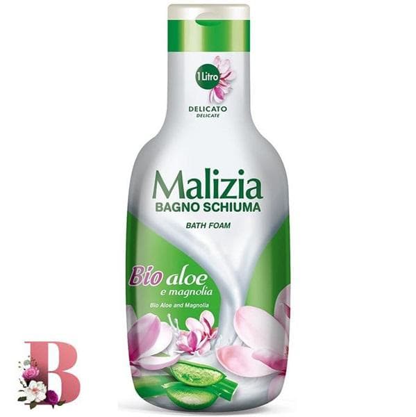 شامپو بدن مالیزیا مدل آلوئه ورا و مگنولیا حجم ۱۰۰۰ میلی لیتر | Malizia Bio aloe and magnolia Bath Foam 1000ml