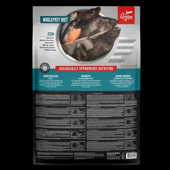 غذای خشک سگ بالغ اوریجن Orijen Small Bread Marine Fish وزن 1.8 کیلوگرم — تصویر ۲