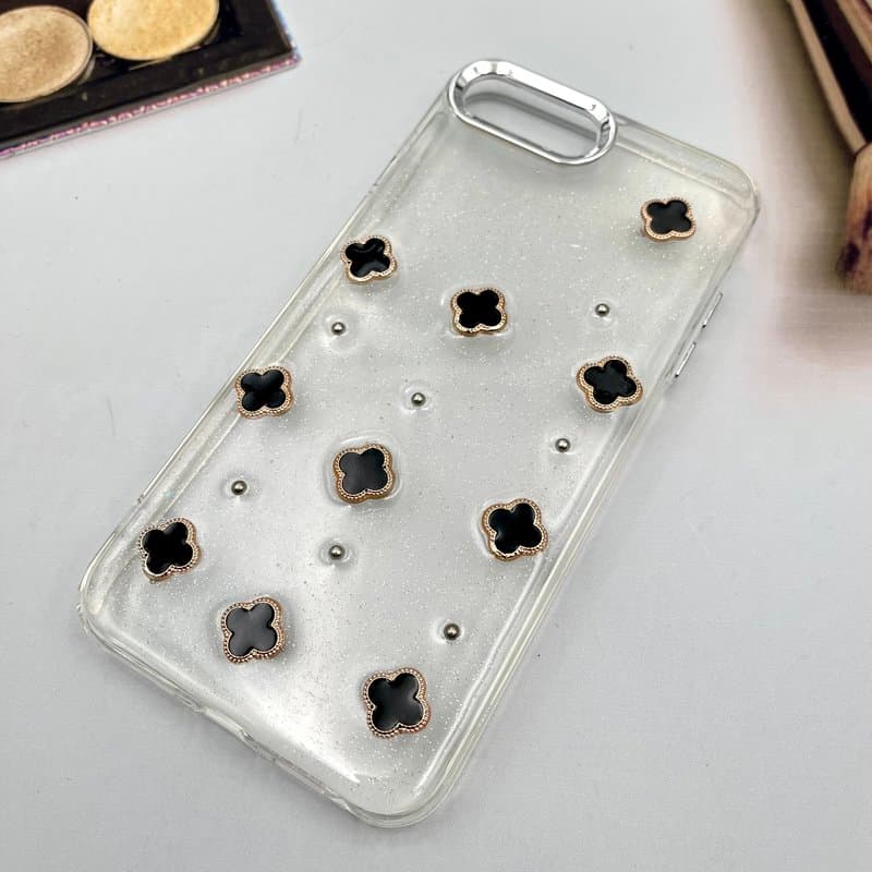قاب گوشی iPhone 7 Plus / iPhone 8 Plus آیفون Crystal Shine کریستالی شفاف شاین دار محافظ لنز برجسته Silver طرح ونکلیف کد 337906 — تصویر ۲