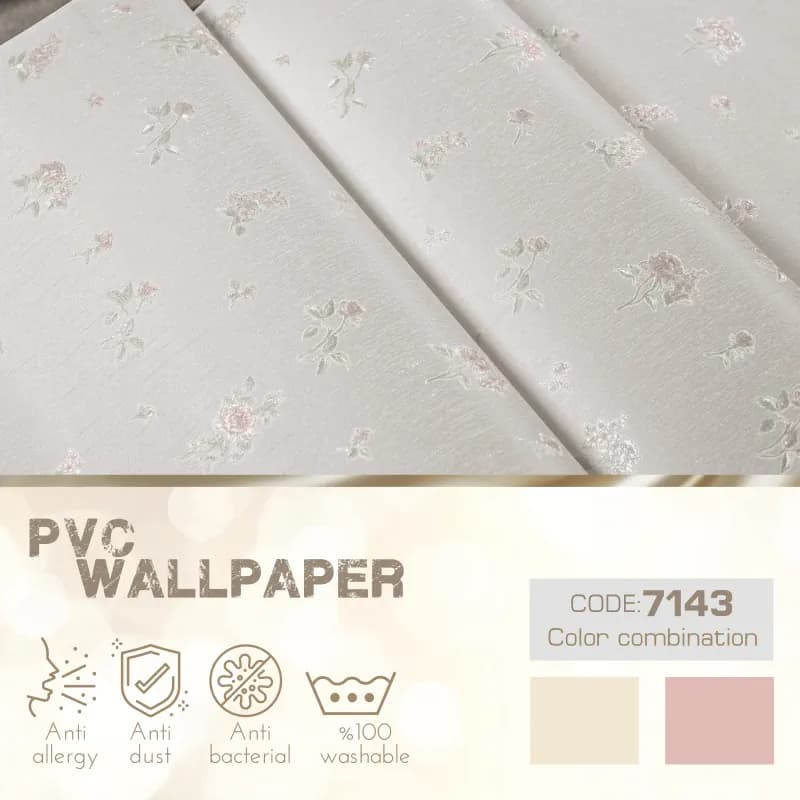 کاغذ دیواری پلوتونیوم طرح گلدار کد 7143 — تصویر ۵